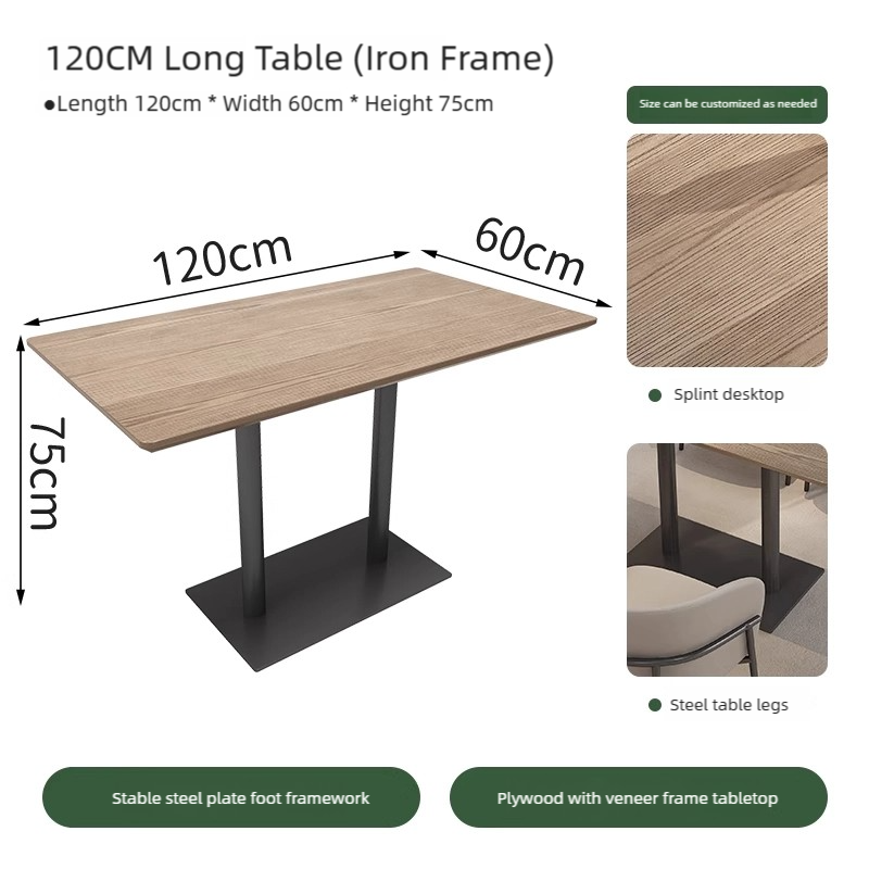120*60CM long table steel plate base