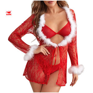<span class=keywords><strong>Hot</strong></span> Vrouwen Kerst Cadeau Voor Vrouw Man Rode Lingerie Ondergoed Jurk Kerstman Cosplay Kostuum <span class=keywords><strong>Sexy</strong></span> Mini Jurk Nachtkleding - Product Image 1