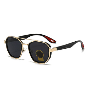 Partagas Fashion Designer Lunettes de soleil Métal Cadre Carré Double Pont UV400 Lunettes de soleil de protection pour hommes - Product Image 6