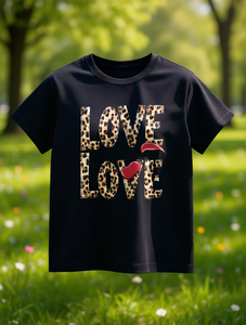 T-shirt da donna leggera con stampa leopardata, a maniche corte, girocollo, casual, primavera estate, 100% cotone jersey, vestibilità comoda - Product Image 2