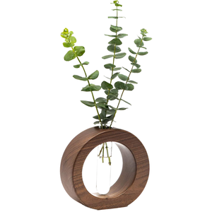 <span class=keywords><strong>Vase</strong></span> à fleurs décoratif en <span class=keywords><strong>bois</strong></span> et verre écologique <span class=keywords><strong>avec</strong></span> tubes à essai, pot hydroponique moderne pour fleurs fraîches coupées, <span class=keywords><strong>vase</strong></span> en <span class=keywords><strong>bois</strong></span> - Product Image 2