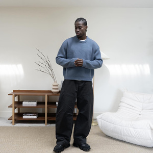 Custom LOGO Men <strong>Sweater</strong> Pullover Loose Wool Knitwear Crew Neck Long Sleeve <strong>Knit</strong> Top Knitted Designer <strong>Knit</strong> <strong>Sweater</strong> for Men - Product Image 2