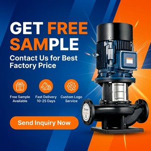 Pompe centrifuge verticale, 380V, 5,5 CV, hauteur de refoulement 28m, 30T/H, pompe à eau ultra silencieuse de haute qualité pour usage intensif - Product Image 6