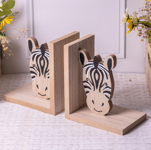 Personalización Niños Safari Jungle Baby Animal Nursery Decor Elefante Mesa MDF Sujetalibros de madera - Product Image 6
