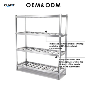 Giá để đồ nhà bếp bằng thép không gỉ CFT 3 tầng, dày dặn, 4 lớp, đa năng, chất liệu kim loại - Product Image 3