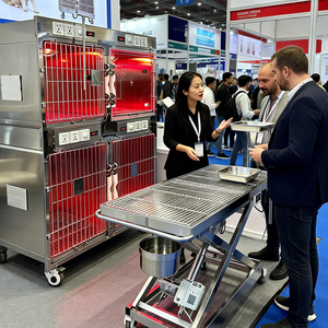 Vente directe usine – Équipement <span class=keywords><strong>de</strong></span> soins vétérinaires style simple pour cliniques : Cages pour chiens avec <span class=keywords><strong>poteau</strong></span> IV à roulettes et panneau <span class=keywords><strong>de</strong></span> fixation à bouton - Product Image 6