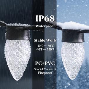 Commercial Grade <strong>C9</strong> Christmas <strong>Lights</strong> 12V Low Voltage RGBW IP68 <strong>LED</strong> Bulbs <strong>String</strong> <strong>Light</strong> for Permanent Outdoor Holiday Lighting - Product Image 3