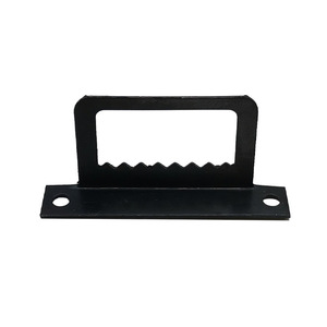 Grand crochet dentelé en forme de L en fer noir pour accrocher des cadres, pour montage mural, présentation d'art décoratif - Product Image 3