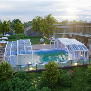 Véranda autoportante d'hiver OEM, structure en aluminium, cour, toit en verre <span class=keywords><strong>mobile</strong></span> rétractable électrique, terrasse, véranda - Product Image 5