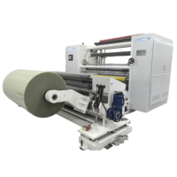 Machine de découpe et de rembobinage à grande vitesse WFQ-1300A pour rouleaux de film plastique OPP/ PET/ CPP/ CPE/ PVC et rouleaux de tissu tissé