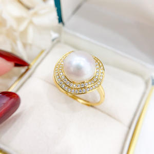 S925 Silver DIY Pearl Accessories Set Empty <b>Cat</b> Claw Style Bracelet <b>Ring</b> 9193 Fashion Style Silver Jewelry with Plated Beads - Product Image 1