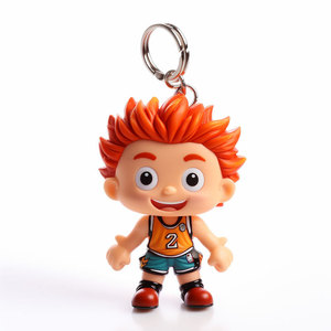 Llavero de Jugador de Baloncesto de Dibujos Animados, Figura de Juguete Portátil con Mosquetón, Forma 3D de Plástico - Product Image 4