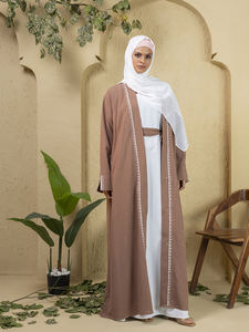 Clothing for Women Hot Selling Embroidery Polyester <b>Abaya</b> Hijab Muslim Dress Kimono Eid <b>Wedding</b> Long Sleeve Regular Arabic Dubai - Product Image 4