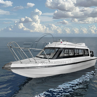 Bonne performance Cabin Cruiser 25ft/7.6M Bateaux en fibre de verre pour l'océan Bateau de vitesse 12 passagers à vendre