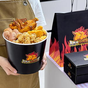 Emballage personnalisé pour <span class=keywords><strong>poulet</strong></span> frit, frites, hot-dogs et hamburgers, avec logo <span class=keywords><strong>de</strong></span> restaurant, pour emporter. - Product Image 2