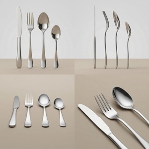 Set di Posate in Acciaio Inossidabile da 4 Pezzi, Lavabile in Lavastoviglie, Finitura a Specchio, per <span class=keywords><strong>Casa</strong></span> e Ristorante - Product Image 5