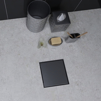 Siphon de sol carré anti-odeur en acier inoxydable 316/304 de haute qualité pour salle de bain, insert de carrelage, drain de douche 360° °   Siphon rotatif