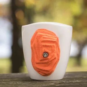 Ins nouveau logo personnalisé à la mode tasse à café et thé en porcelaine blanche cadeau mignon tasse d'escalade en céramique créative et écologique moderne - Product Image 6