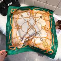 Foulard carré professionnel vintage printemps-été pour femme, motif cachemire imprimé, en polyester, style soie