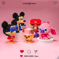 Mini blocs de construction en brique, personnage de dessin animé, animaux, modèle de jeux éducatifs, blocs pokémon pour enfants
