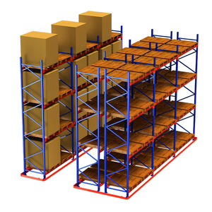High-Bay Heavy-Duty Beam-Type Cold-Rolled Steel Adjustable Mobile Thickened <strong>Narrow</strong> Aisle Warehouse <strong>Shelving</strong> for Inventory - Product Image 1