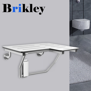 Asiento de ducha plegable de pared de acero inoxidable moderno Brikley <span class=keywords><strong>para</strong></span> hoteles hospitales - Product Image 2