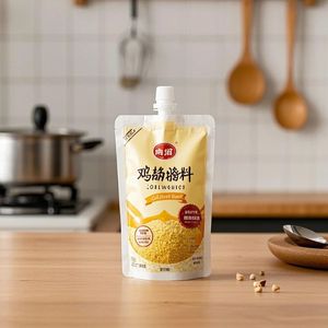 कस्टम मुद्रित स्टैंड अप पाउच फूड ग्रेड प्लास्टिक पारदर्शी तरल नोजल बैग केचप पैकेजिंग के लिए केचअप और टमाटर सॉस - Product Image 4