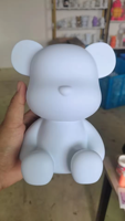 Nouvel Arrivage Sculpture d'ours assis en résine fluide de 18 cm, Peinture DIY, Peintures acryliques pour coulage en 37 couleurs, Jouets éducatifs pour enfants