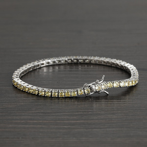 Zircon <b>Bracelet</b> 3mm <b>Copper</b> Inlaid Zircon Tennis <b>Bracelet</b> Hip Hop Hipster Accessories Tanjing Fashion Lijing Necklace - Product Image 2