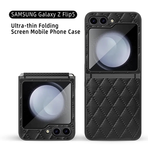 เคสโทรศัพท์หนัง PU สำหรับ Samsung <span class=keywords><strong>Galaxy</strong></span> Z Flip 5 Flip4 <span class=keywords><strong>ZFlip3</strong></span> 5G เคสแข็งกันกระแทกสินค้าใหม่ - Product Image 3