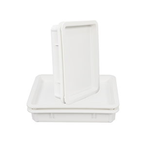JOIN 85mm de profundidad <span class=keywords><strong>Caja</strong></span> <span class=keywords><strong>grande</strong></span> de plástico blanco para pizza <span class=keywords><strong>Caja</strong></span> de prueba de masa Bandeja de transporte de fermentación de almacenamiento para hornear - Product Image 1