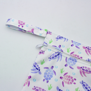 Bajo MOQ personalizado 20*25cm bolsas de bebé de un solo bolsillo para niños pañal impermeable con cremallera bolsa húmeda - Product Image 4