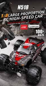 HOSHI Upgrade N518 <span class=keywords><strong>Auto</strong></span> RC 4WD 1/8 100KM/H+ Brushless ad Alta Velocità Monster Truck Fuoristrada RTR Supporta Carrozzeria Fai-da-te - Product Image 5