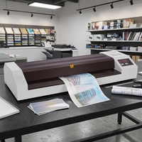 Laminateur à rouleaux chauffant de bureau Quanheng V-350 A3 avec machine de laminage à chaud et à froid pour papier