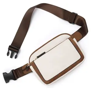 Logotipo personalizado PU Leather Crossbody Bag Fanny Pack Cinto das Mulheres Bolsa de Ombro Ajustável Fannypack Para Viagem Esporte Cintura Sacos