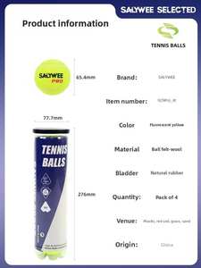 Boîtes de balles de tennis pressurisées avec joint d'étanchéité, balles de tous types de terrains, haute élasticité, idéales pour l'entraînement des débutants - Product Image 6