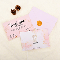 Cartes d'insertion personnalisées OEM pour avis et remerciements, en papier d'art imprimé selon votre design, pour e-commerce, avec évaluation 5 étoiles