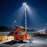 Remorques solaires mobiles à large couverture, remorques solaires diesel, remorques solaires à LED pour l'éclairage des parkings