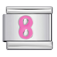 Breloques numérotées italiennes 0-9 en acier inoxydable, maillons rectangulaires pour la fabrication de bracelets italiens DIY
