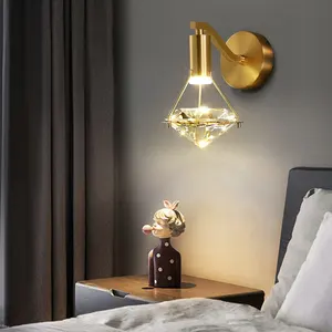 Элегантный роскошный креативный маленький настенный светильник с драгоценным камнем люстра настенный светильник для гостиной, лобби отеля - Product Image 1