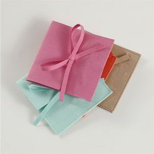 Guardidea 8*8cm High Quality Microfiber Fashionable Makeup <b>Bag</b> Custom <b>Small</b> Jewelry Pouch with Custom Logo - Product Image 5