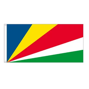 Cetakan Digital Semua Bendera Nasional Produksi Pabrik Besar Pabrikan Profesional Bendera Seychelles