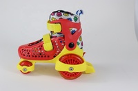 Patins à roulettes 2-en-1 personnalisables Sekar, à 3 roues réglables, patins à roulettes en ligne à 3 roues, chaussures de roller d'extérieur lumineuses pour enfants
