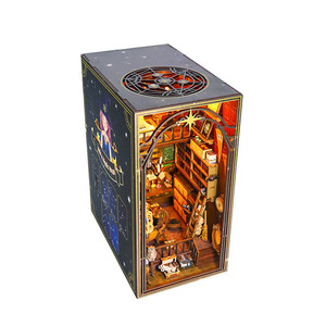 Rincón de Lectura/Soporte para Libros de Madera 3D con Tema Mágico Art <span class=keywords><strong>Deco</strong></span> |   Casa Encantada de Mira, Rompecabezas DIY |   Decoración para Estanterí<span class=keywords><strong>a</strong></span> |   Detallado - Product Image 1