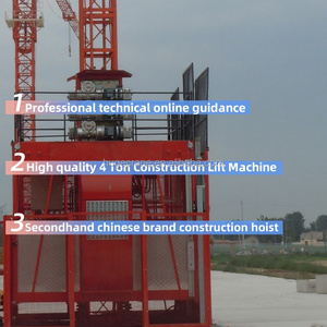 Hugecrane Đôi Lồng xây dựng nâng lên máy 0 ~ 4 Tấn Công suất thang máy Palăng nền tảng 250-650M nâng chiều cao xây dựng - Product Image 4