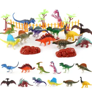 Großhandel Kinder Kunststoff Mini Simulation PVC-Bäume Realistische Serie Dinosaurier Action figur Dino Tiermodelle Spielzeug Set