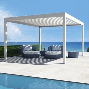 Bâche de <span class=keywords><strong>Pergola</strong></span> étanche motorisée en aluminium, couverture pour pare-soleil, gazébo électrique avec moulages, nouveauté - Product Image 6