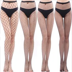 2023 Popular Women's Long Tube Sexy Stockings Black White Fishnet Stockings Pantyhose / Tights Sexy For Girls Females