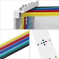Sistema de Exhibición de Carteles A4 de PVC para Montaje en Pared, 5 Tableros Multicolores, Portadocumentos para Oficinas, Restaurantes y Espacios Públicos