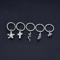 Boucles d'oreilles segmentées à charnière en titane G23, pavées de CZ, pour tragus, lèvre, nez, serpent/abeille/plume/tortue/pendentif, piercing